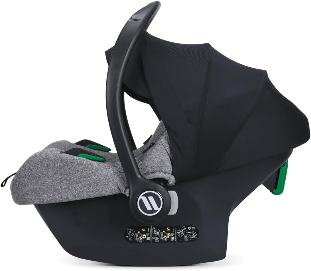 Avionaut Cosmo Smart – Siège auto bébé i-Size 0–13 kg, sécurité et confort à petit prix, ISOFIX ou ceinture (Grey)