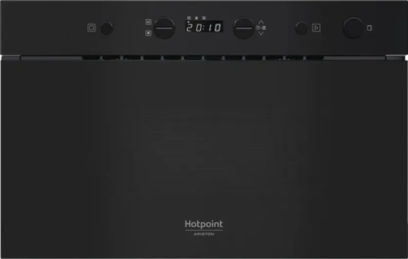 Hotpoint - HAMK11B Micro-ondes Encastrable 22L - Technologie Multiwave 3D, Gril Autonettoyant - Écran LCD Tactile et Sécurité Enfants - H 38,2 x L 59,5 x P 32 cm - Noir