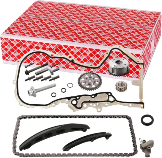 Febi bilstein 106306 Kit de chaîne de contrôle pour arbre à cames avec rails coulissants et tendeur de chaîne