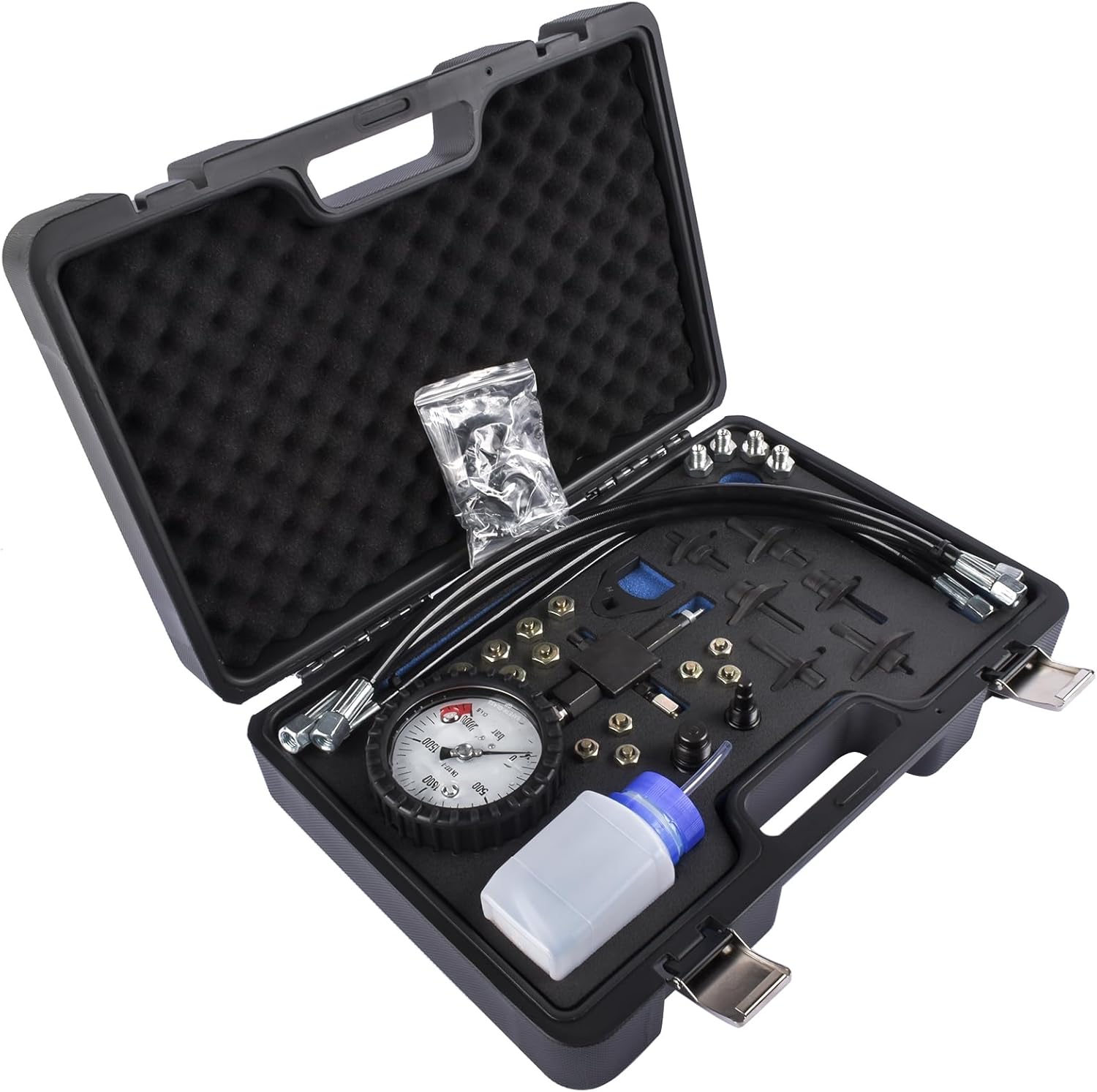 Master Common Rail Diesel Testeur de Haute Pression Kit & ébauches de Tuyau d'injection pour Tester la Haute Pression de Carburant sur Les systèmes Common Rail Max 2000 Bar