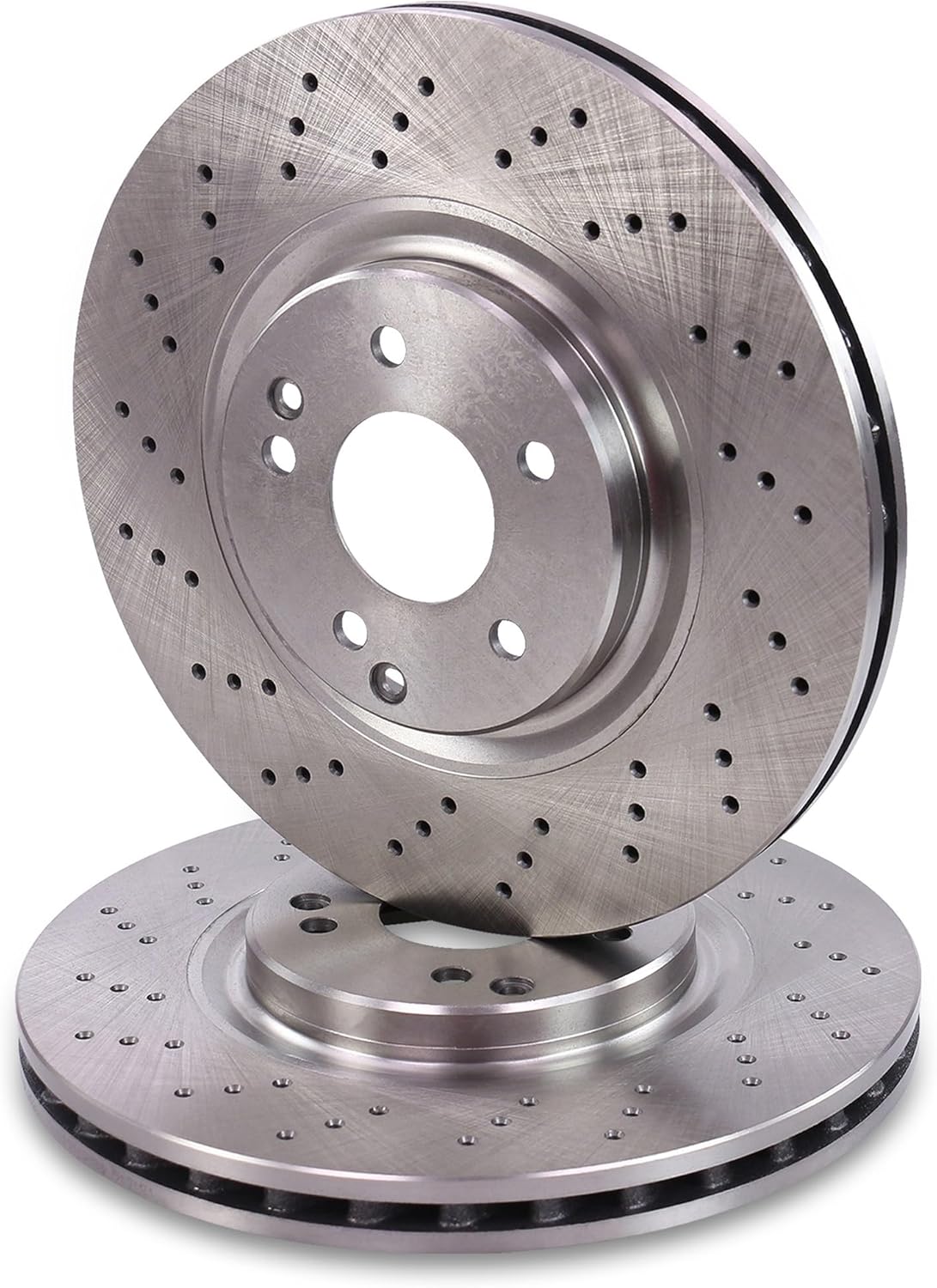 ATEC Germany Kit de freinage incluant disques de frein sport avant Ø 330 mm perforés/ventilés + arrière Ø 290 mm pleins + plaquettes de frein avant arrière Compatible avec MERCEDES Classe C (W203)