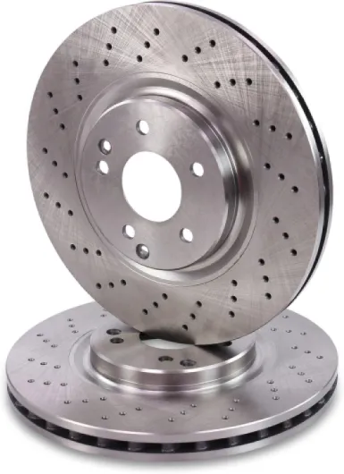 ATEC Germany Kit de freinage incluant disques de frein sport avant Ø 330 mm perforés/ventilés + arrière Ø 290 mm pleins + plaquettes de frein avant arrière Compatible avec MERCEDES Classe C (W203)