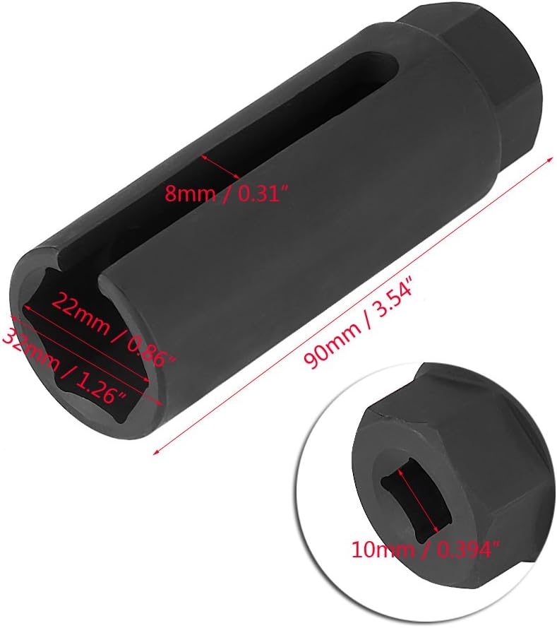 Douille pour Sonde Lambda capteur d'oxygène Universelle O2 7/8 "22mm 3/8" Drive Tool