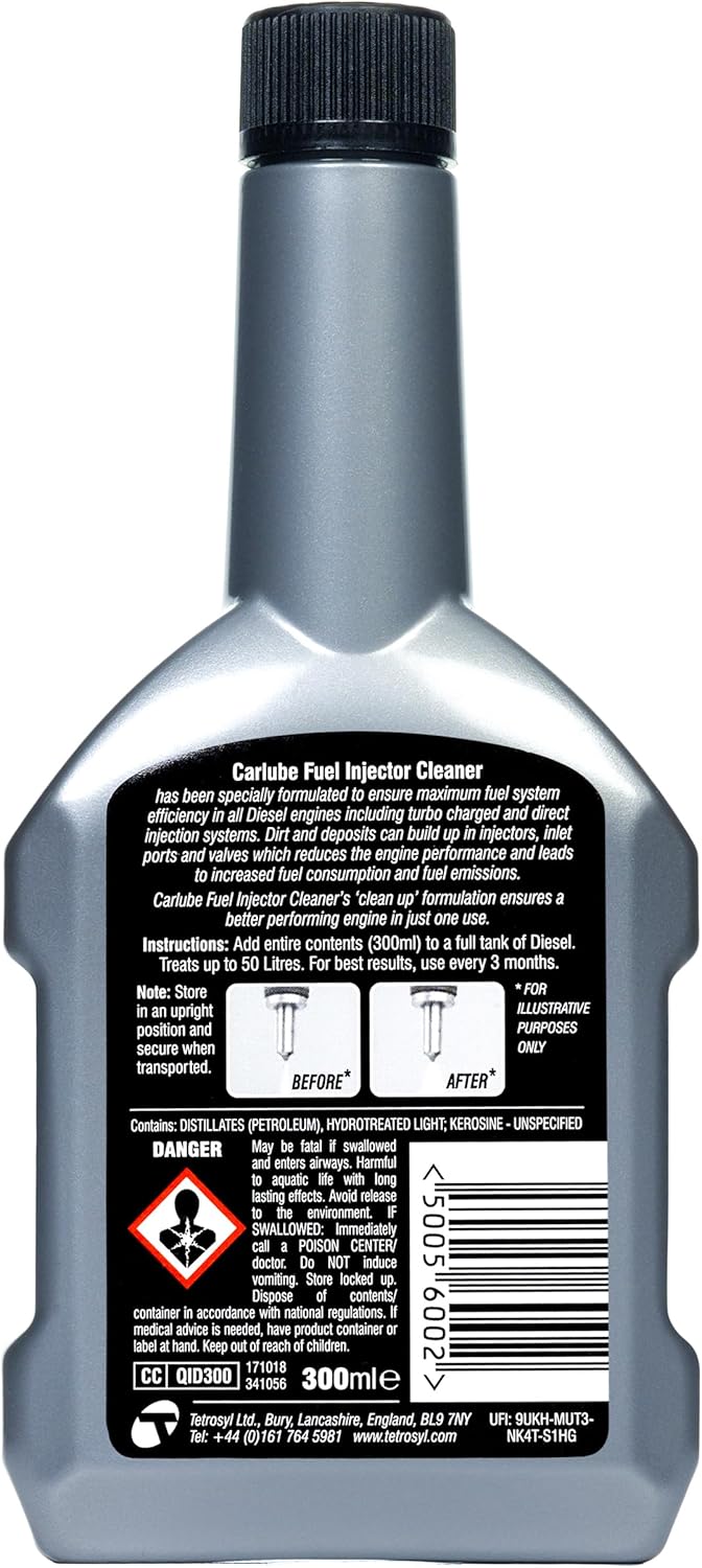 Injecteur Diesel Cleaner 300 ml Additif carburant Augmente la puissance économique Clear 300 ml (Lot de 1)