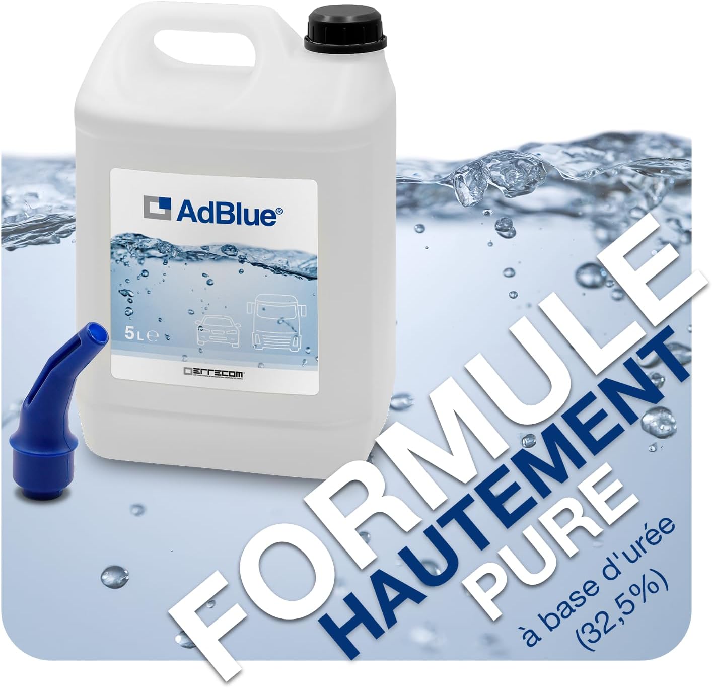 AdBlue® Additif pour Moteurs Diesel avec Bec Verseur pour la Réduction des Émissions NOx à Base d’Urée, Conforme à ISO 22241-1, 10 L (2 x 5 L) Adblue 10 L