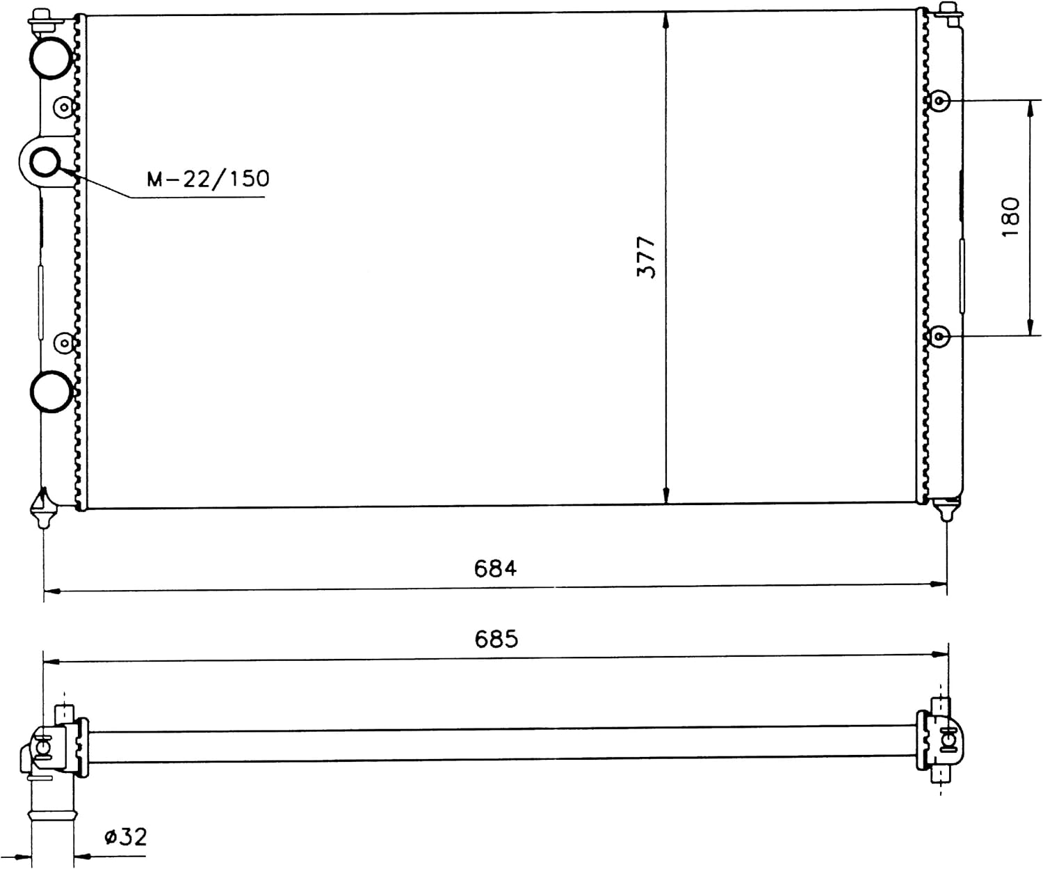 NRF 58093 Radiateur, refroidissement du moteur