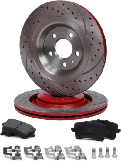 Kit de Frein - Disques et Plaquettes de Freins Essieu arrière Ø330mm ventilé Compatible avec AUDI A4 B8 Avant 8K5 Q5 8RB A5 B8 Coupé 8T3 A5 B8 Sportback 8TA A4 B8 Berline 8K2