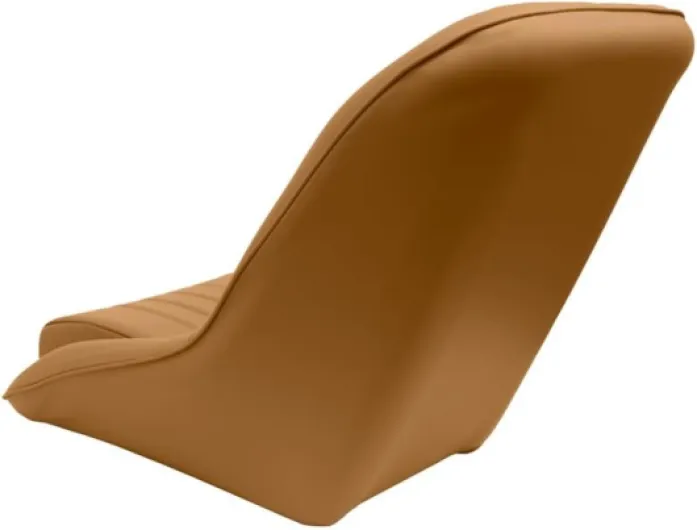 Siège baquet 'Classic' - Simili Cuir Beige - Dossier fixe - incl - glissières