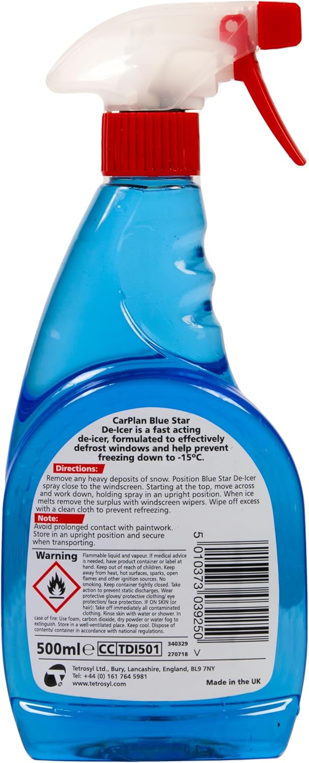 , Dégivreur Blue Star, 500 ML (Paquet de 12)
