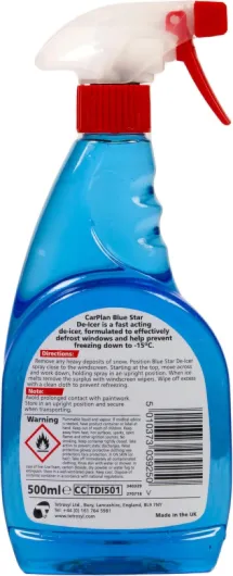 , Dégivreur Blue Star, 500 ML (Paquet de 12)
