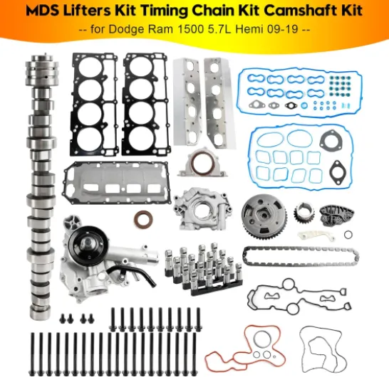 Topteng MDS Lifters Kit Timing Chain Kit Camshaft Kit adapté pour Dodge Ram 1500 5.7L Hemi 09-19