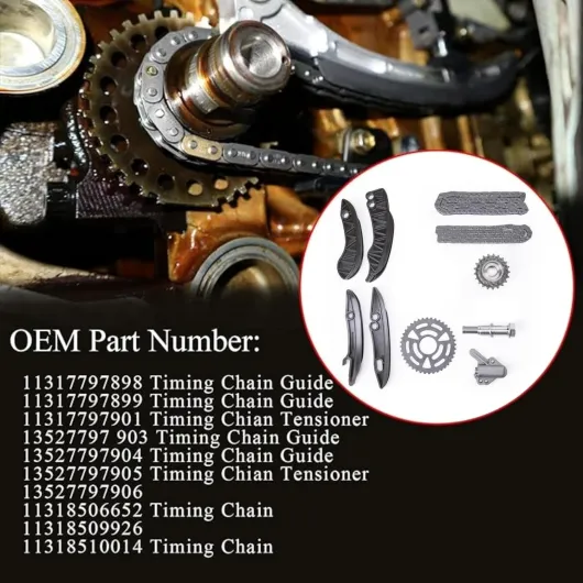 11317797898 Kit de chaîne de distribution de rechange pour 3er 4er 5er N47 118d 120d 318d 520d F10 X1 16d X3 18d N47 Diesel 11317797901 13527797905