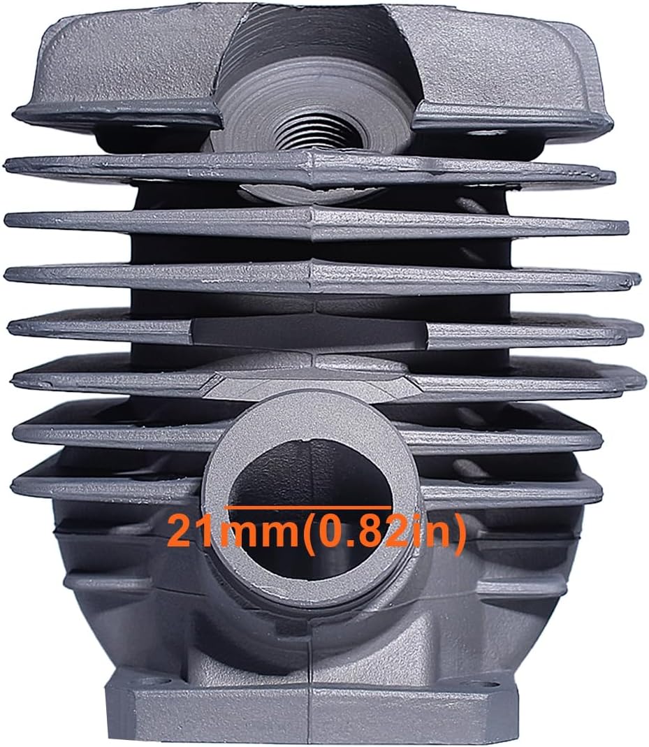 Piston de Cylindre 48mm pour Stihl MS360 036 Pro 034 AV Super MS340 Collecteur d'admission de Tronçonneuse Roulements de Manivelle Joint d'Huile Soupape de Décompression