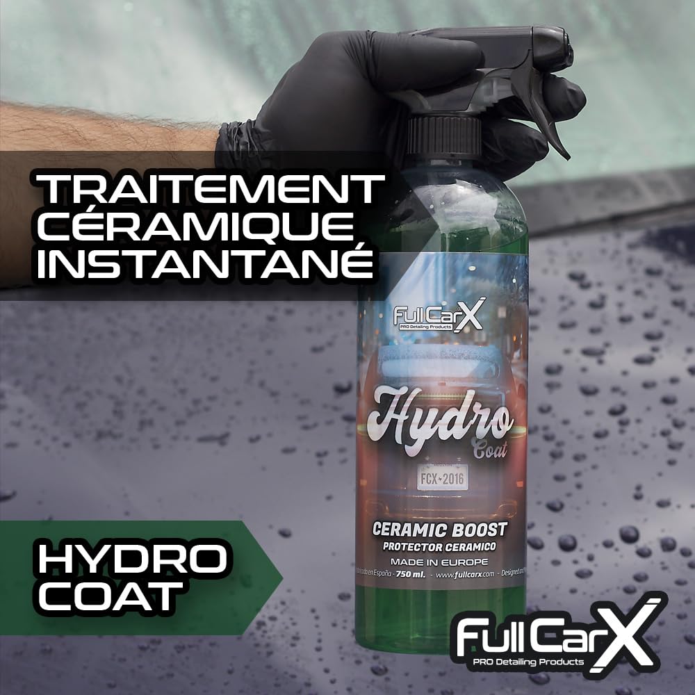 Hydro Coat 5 Litres Traitement Anti-Pluie Vitre Pare-Brise Carrosserie Voiture, Protection Céramique Pouvoir Hydrophobe Rapide, Action Longue Durée, Produit Nettoyage Detailing Professionnel