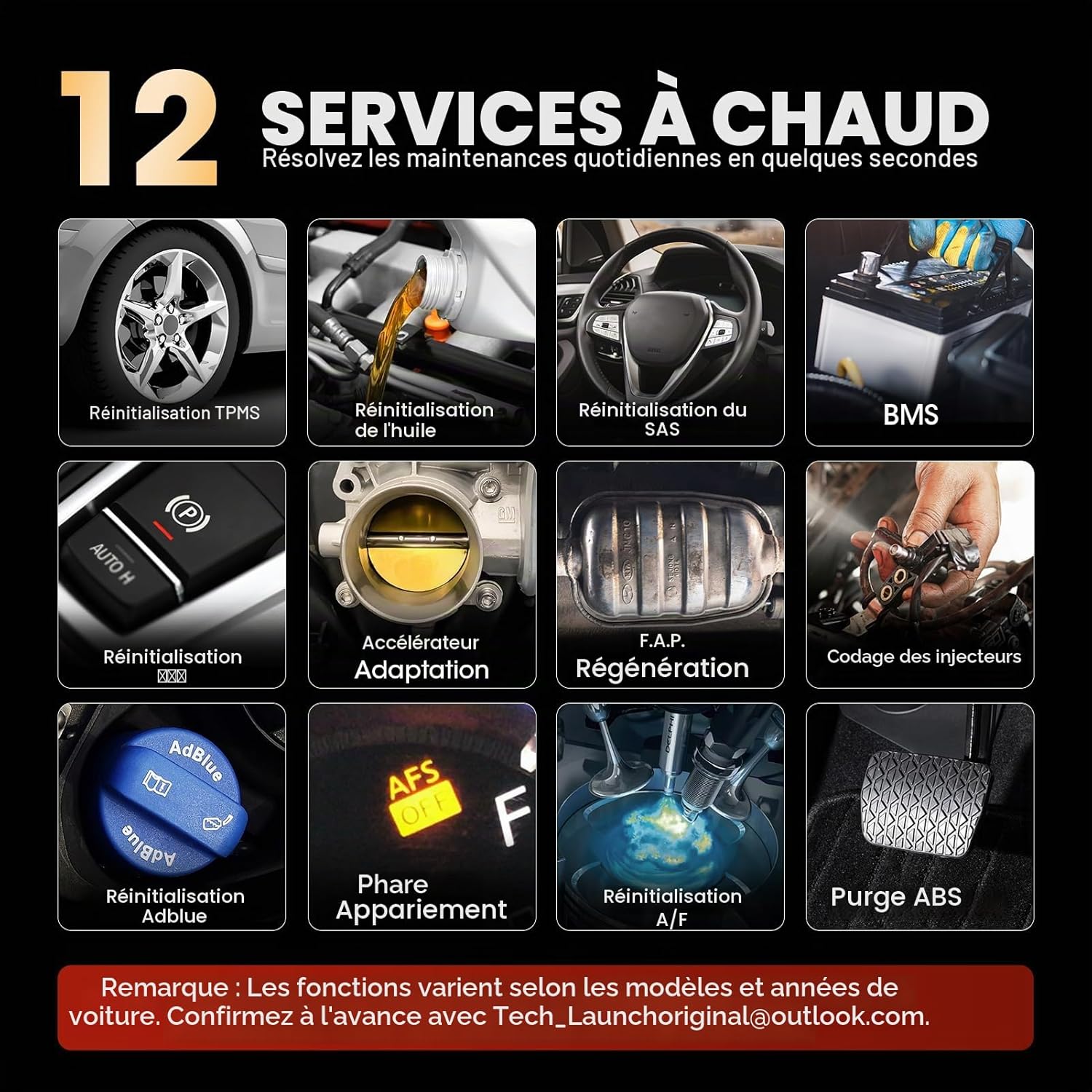 CRP129X V2.0 Valise Diagnostic Auto, Diagnostic Voiture Multimarque,12 Service,ABS SRS Transmission Moteur Outil de Scan Autovin FCA Autoauth LUNCH CRP129X