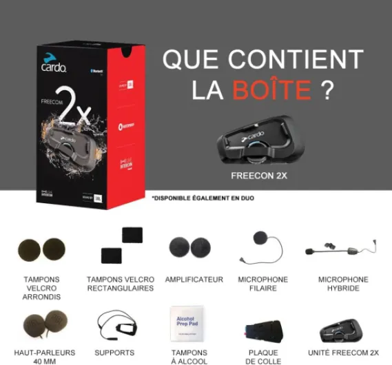 Cardo FREECOM 2X - 1 unité Freecom 2X 1 unité Noir