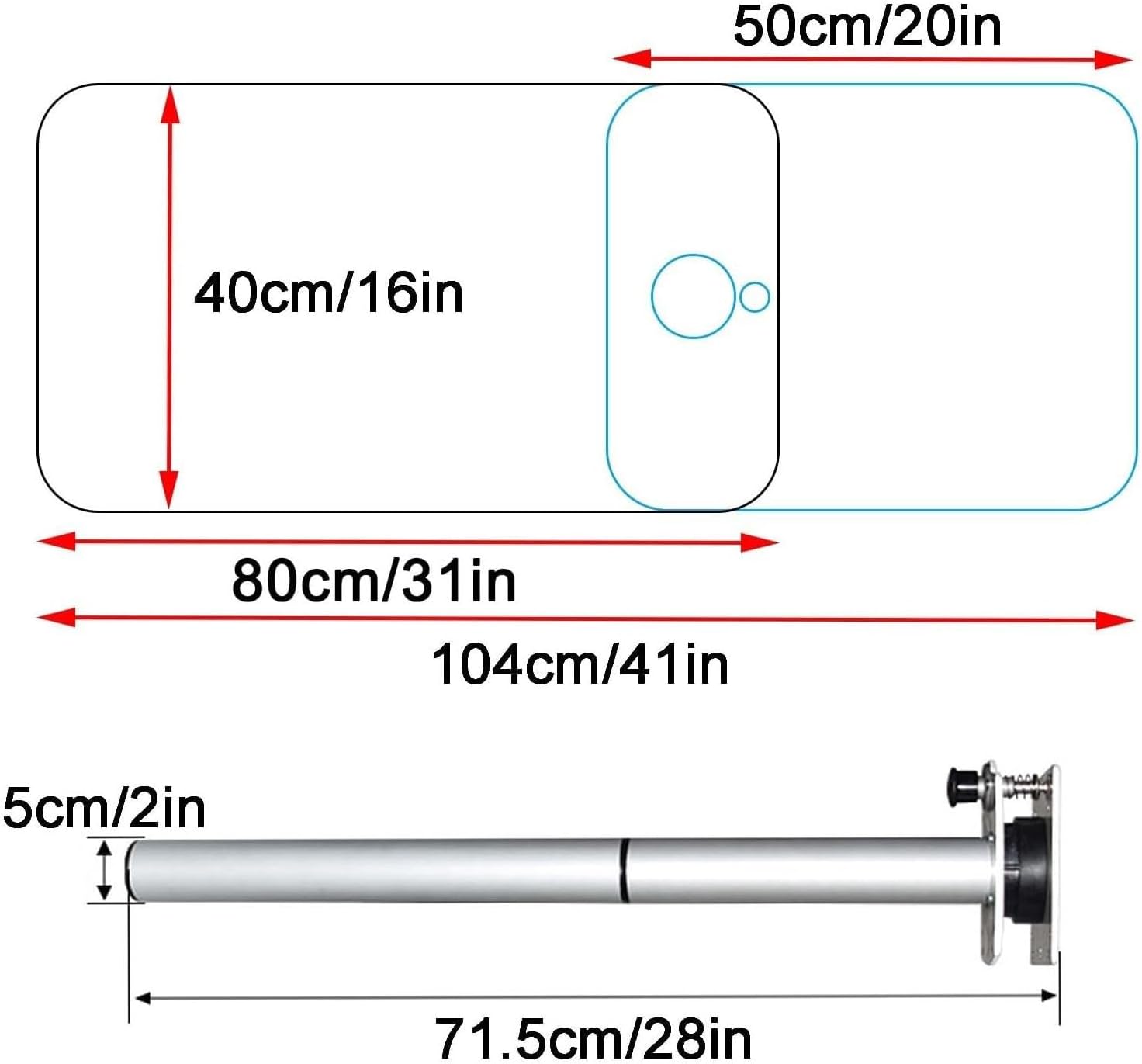 Table à Manger Extérieure, Table Pliable pour Camping-Car, Caravanes et Fourgons Aménagés, Plateau Double Épaisseur Rotatif à 360°, Gris