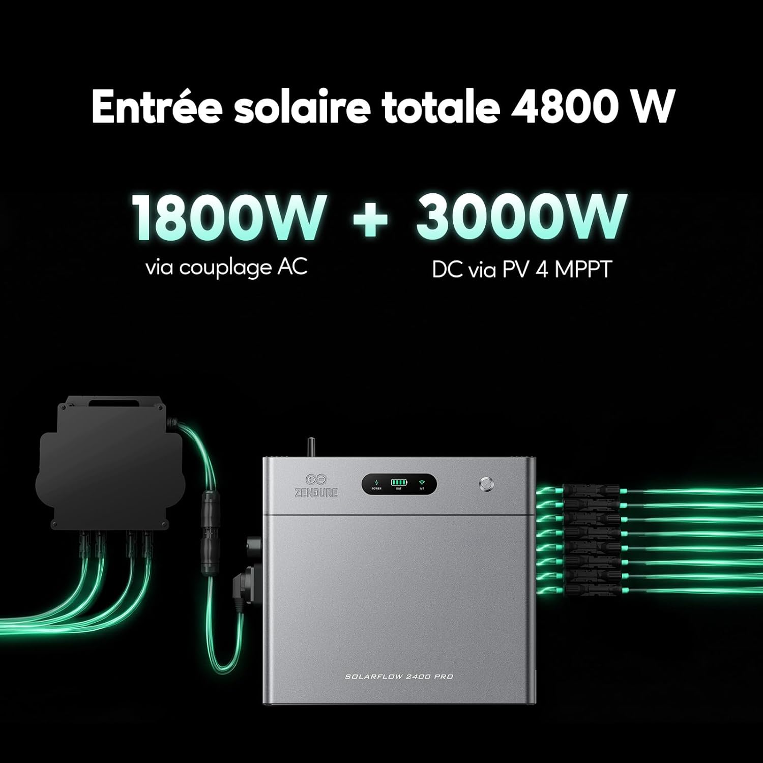 AB3000L Batterie d'extension – Pour Systèmes de Stockage SolarFlow 2400 Pro / 2400 AC+, Extensible par Empilage Jusqu'à 16,8 kWh, IP65, avec Système d'extinction d'Incendie à Aérosol