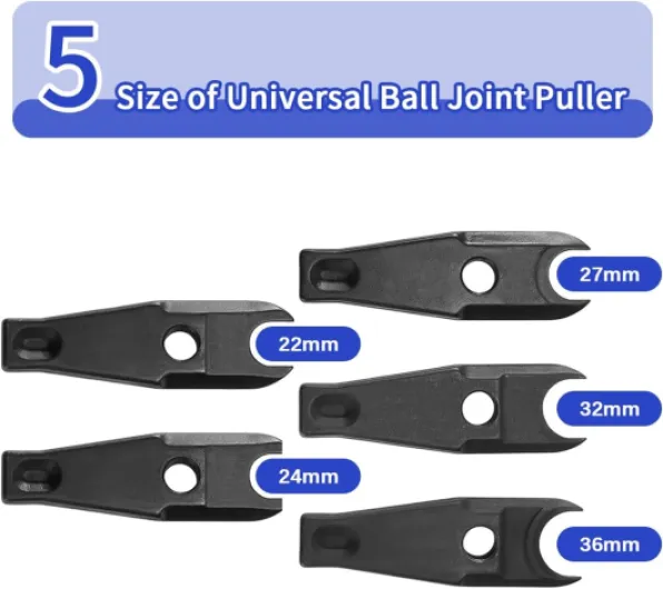JAOGAUS Extracteur Universel de Rotule, Kit de Séparateur de Rotule, Outil de Retrait des Extrémités de Biellette de Direction de Fusée d'essieu de Direction 22 mm 24 mm 27 mm 32 mm 36 mm