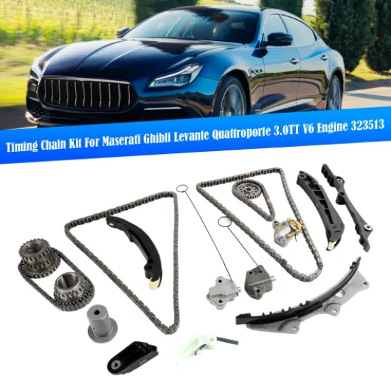 Kit de chaîne de Distribution pour Maserati Ghibli Levante Quattroporte 3.0TT V6 Moteur, 323513 299481 323476, Remplacement Parfait,