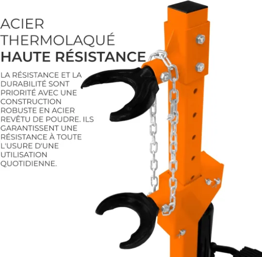 Compresseur de ressort amortisseur hydraulique 3T / 3000KG - Hauteur de Levage 49,5 cm – 82 cm 8 Niveaux de Hauteur - Cylindre 32cm Piston ∅ 28mm [4 Fermoirs INCLUS] Garage Atelier Voiture Moto Auto