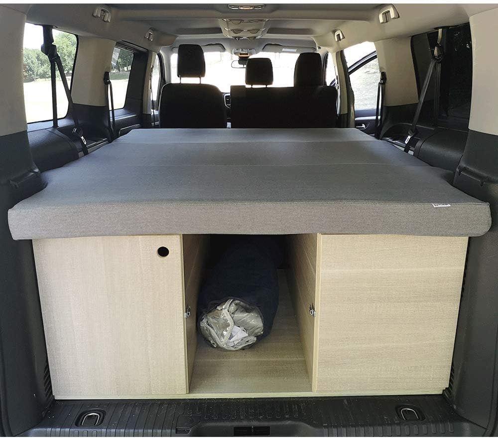 Matelas Pliable avec Campeur en Viscoélastique pour Citroën SpaceTourer, Peugeot Traveller, Toyota Proace Verso et Opel Zafira Live Camping-Car