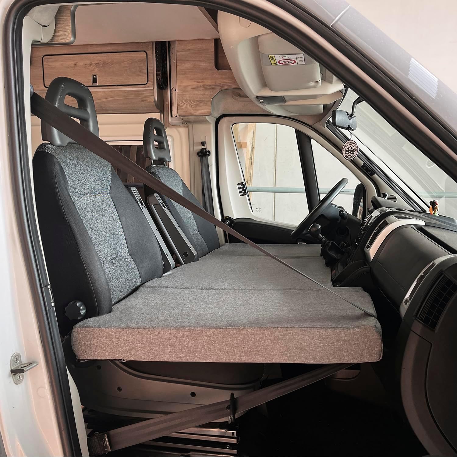 Lit de Cabine pour Fiat Ducato, Citroen Jumper, Peugeot Boxer (2002-2023), Camper Van, Matelas Avant Pliable, Camping-Car, Cabine Couchette Supplémentaire