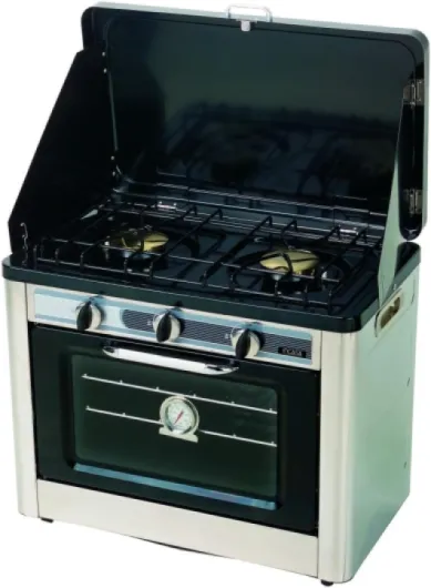INCASA Four Combiné 25L / Réchaud à Gaz 2 Feux Camping