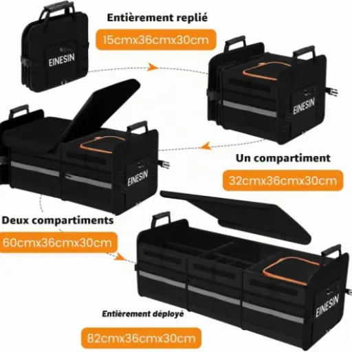 Test Einesin Organisateur Coffre 88L : enfin un coffre qui arrête de foutre le camp dans tous les sens