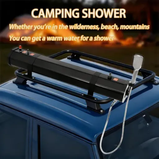 Test Douche Camping Chauffante Solaire 30L : de l’eau chaude sur le toit, mais pas sans compromis