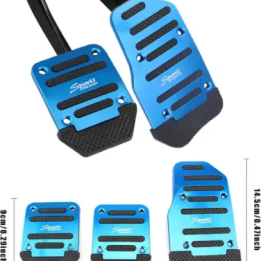 Test pédales de frein universelles bleues Bogoro : look tuning pas cher, qualité très limite