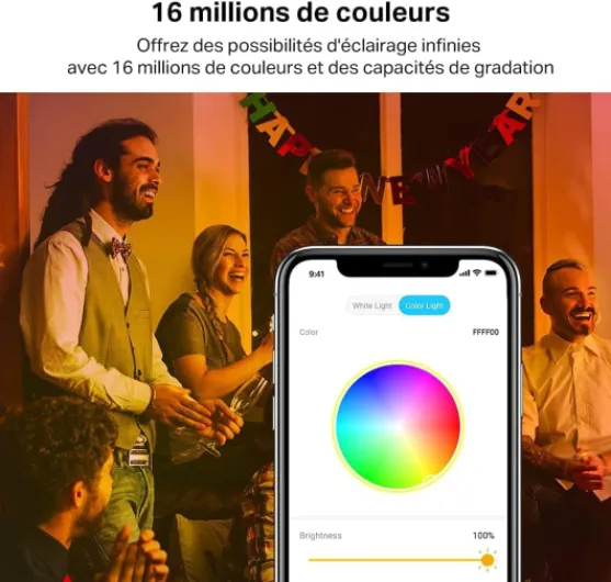 Ruban LED Connecté WiFi RGB 5m, Bande LED Chambre Multicolore, Haute luminosité et Durable, Contrôle via WiFi App, Commande vocale, Compatible avec Alexa et Google Home, L900-5 Multicolore 5m 5m