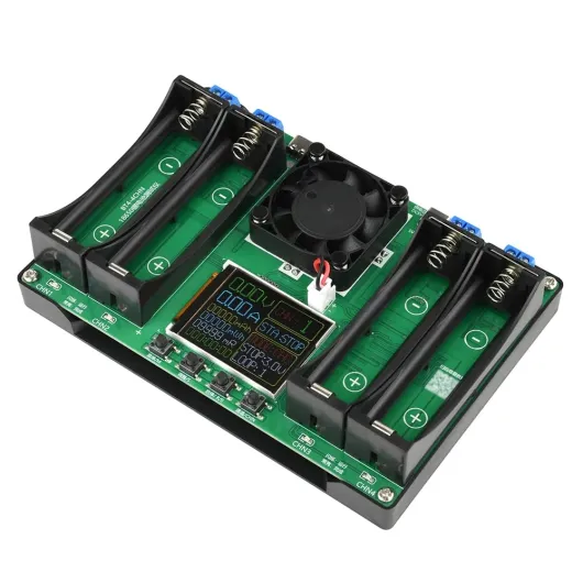 DollaTek Testeur de résistance interne de capacité de batterie à affichage numérique 18650 Module de détecteur de puissance de batterie au Lithium 4 canaux