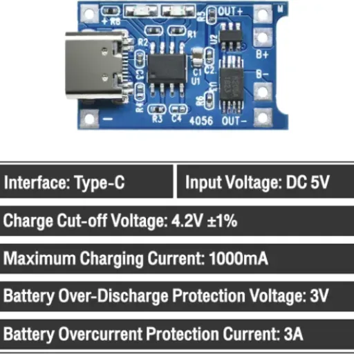 Test Aideepen TC4056 USB-C : le petit module de charge 18650 qui fait le job sans chichi