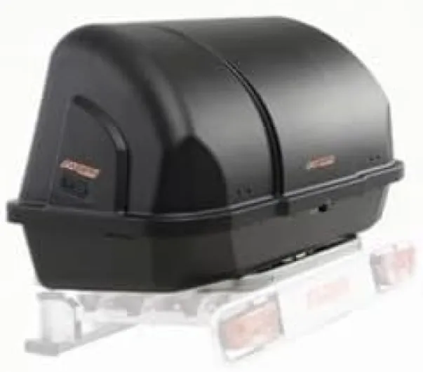 Fabbri Boîte de Transport 400L avec Supports d'Attelage, Résistant à l'Eau, Noir, Dure, Coffre de Toit pour Porte-Vélos d'Attelage