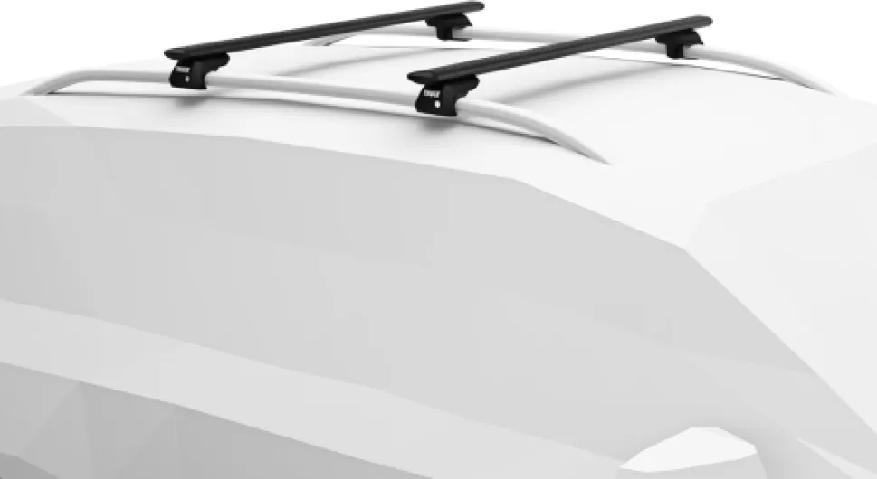 WingBar Evo 127, Barres de Toit aérodynamiques Haut de Gamme pour Une Conduite exceptionnellement silencieuse (Paire) - Noir Noir 127 cm Nouveau modèle