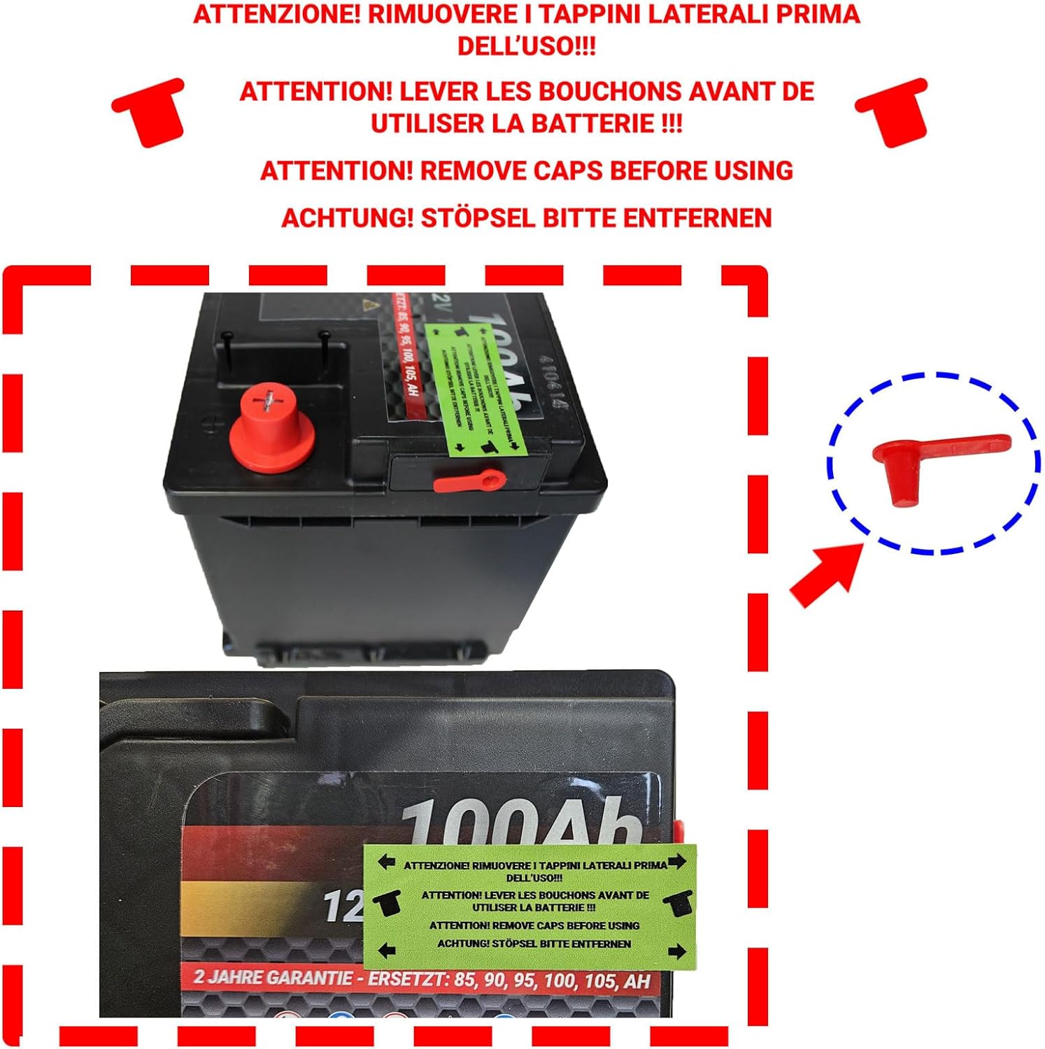 Batterie de voiture Speed L6-110 Ah 950 A 12 V + DX