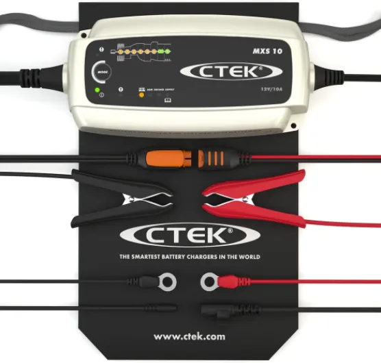 MXS 10 Chargeur de batterie entirement automatique (Charge, maintient et reconditionne les batteries auto, roulotte, camping-car) 12V, 10 Amp ? prise EU