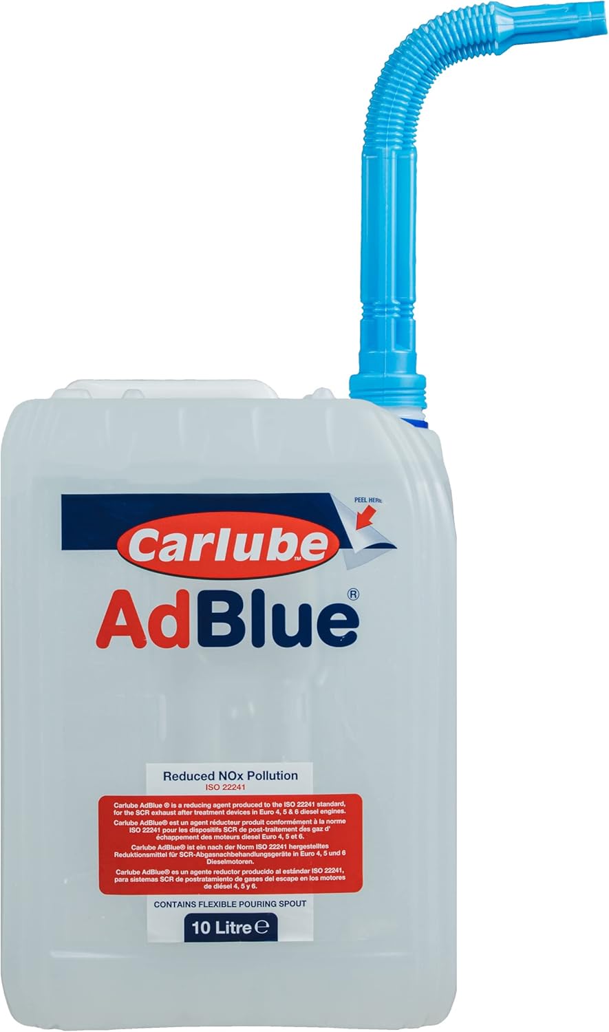 AdBlue 10L avec Bec Verseur – Additif pour Moteurs Diesel, Réduction des Émissions NOx, Conforme ISO 22241 10 Litres