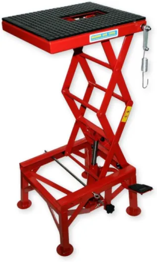 135kg Pont Élévateur Plateforme Élevatrice Moto Support Montage Levage ATV Quad 135kg, avec une hauteur de travail de 15-48cm