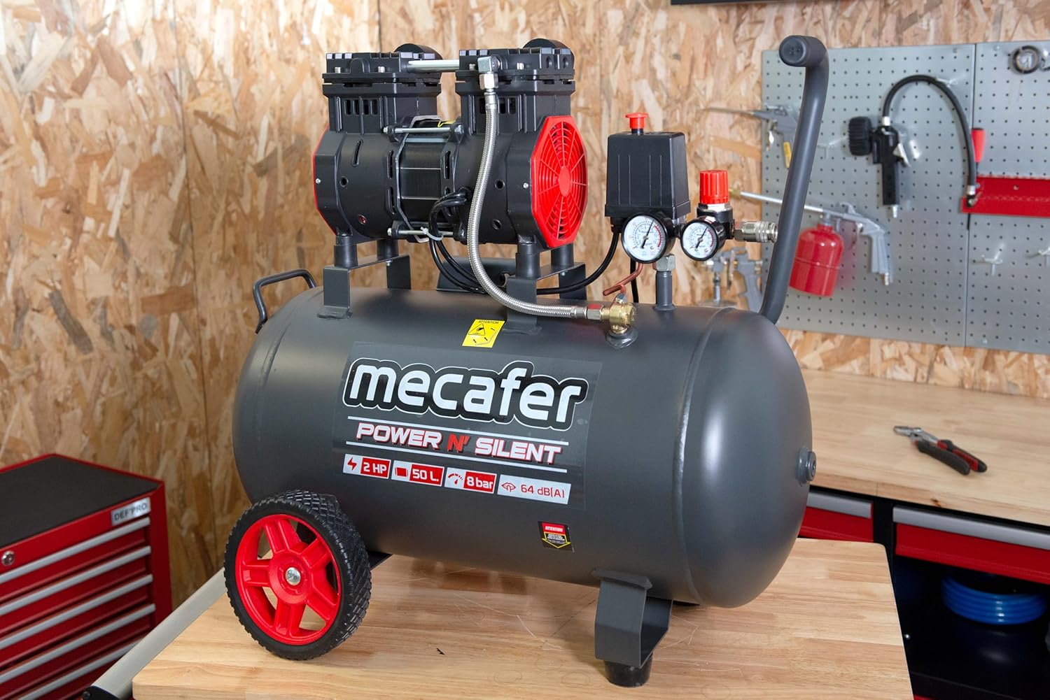 425563 Compresseur Power N Silent 8 bar - 50L - 2HP