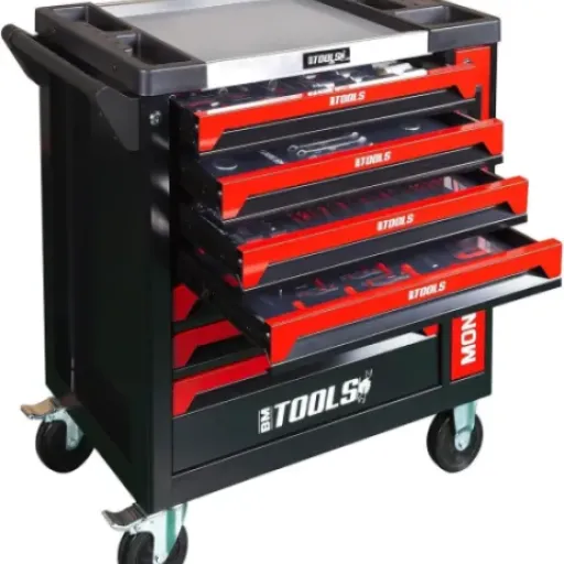 Test BM TOOLS Servante d'atelier 9/7 Monster-Edition-Red : une grosse servante bien équipée qui fait le job