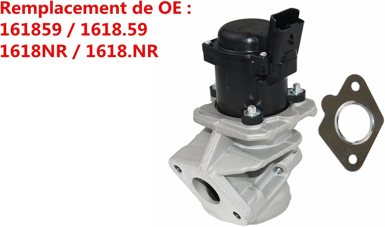Vanne EGR avec joint 161859 1618NR Compatible avec 1.6 HDI C2 C3 C4 C5 Berlingo 206 207 307 308 407 1007 1618.59 1618.NR 9649358780 9660276280 9685640480 9672880080