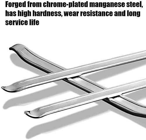 KAHEIGN 3 Pièces Démonte-Pneu, 30cm Démonte-pneus en Acier Au Manganèse Outils De Réparation De Décapant De Pneu De Cuillère pour Le Changement De Pneu De Voiture De Vélo De Moto De Vélo (Argent)