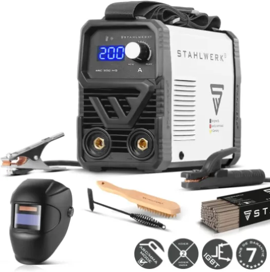 Poste à souder à l'électrode ARC 200 MD – Kit complet – MMA jusqu'à 200 A, utilisation flexible sans gaz, compact & léger, Smart Cooling, Hotstart automatique, fonction Anti-Stick Blanc 2