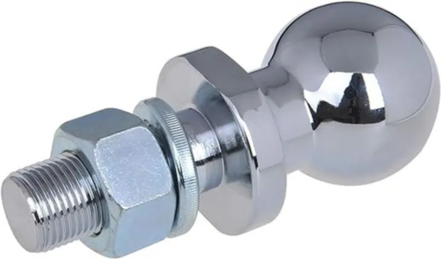 Boule d'attelage de remorque, boulon à tête sphérique 2 t, rail agricole droit, 50 mm Taille Unique Chrome