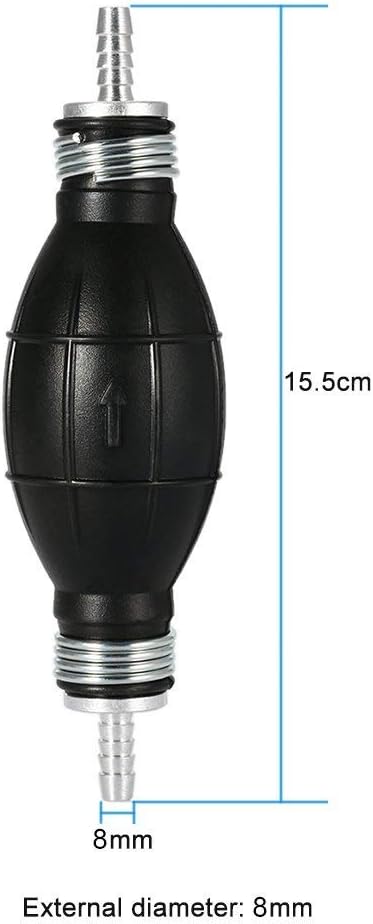 Milai 8mm Poire D'Amorcage Carburant Pompe à Main Électrique Inline Bateaux Alliage Gasoil Essence Diesel Pump,Universelle Pump,Huile, Eau,Pompe de transfert,Automobile,Jardin, Voiture