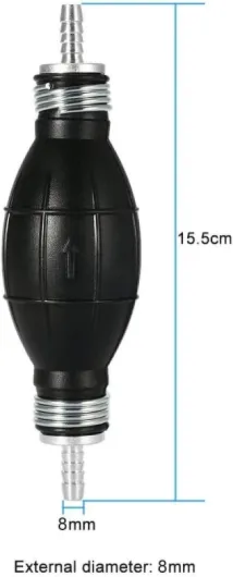 Milai 8mm Poire D'Amorcage Carburant Pompe à Main Électrique Inline Bateaux Alliage Gasoil Essence Diesel Pump,Universelle Pump,Huile, Eau,Pompe de transfert,Automobile,Jardin, Voiture